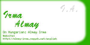 irma almay business card
